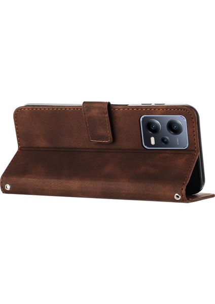 Xiaomi Redmi Için Telefon Kılıfı Note 12 Pro+ 5g, Pu Deri Üçgen Baskılı Cüzdan Stand Kapak Kahverengi (Yurt Dışından) fiyatları