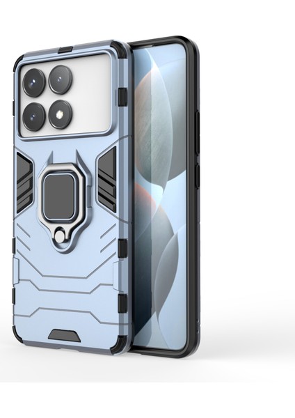 Xiaomi Redmi K70 5G/K70 Pro 5g Kılıfı, Ring Tutucu ile Şok Geçirmez Telefon Kapak-Blue (Yurt Dışından)