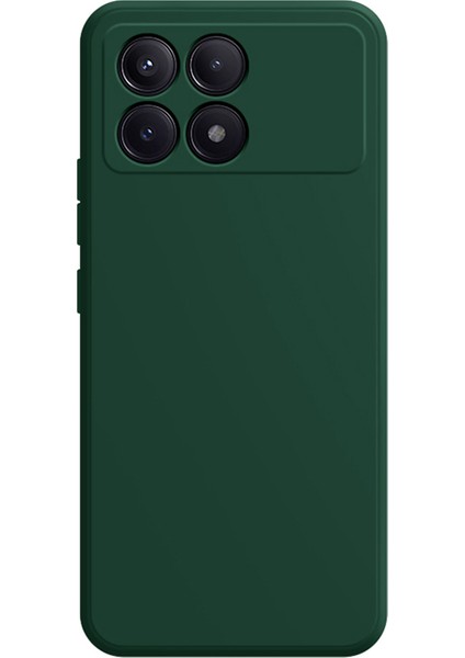 Xiaomi Redmi Için K70E 5g Kasa Düz Kenar Kauçuklaştırılmış Tpu Telefon Kapak-Dark Yeşil (Yurt Dışından)