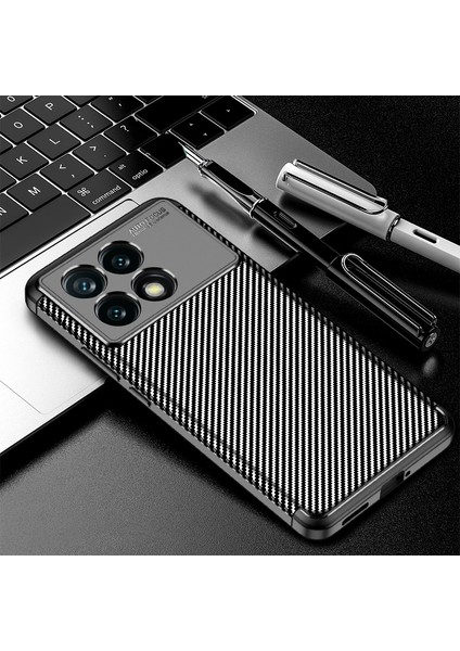 Xiaomi Redmi Için K70E 5g Tpu Telefon Kılıfı Karbon Fiber Doku Parmak Izi Önleme Kapağı (Yurt Dışından) fiyatları