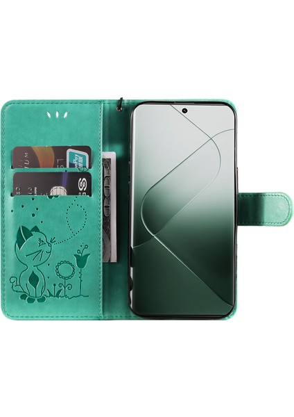 Xiaomi 14 Pro Case Pu Deri+Tpu Manyetik Toka Telefon Kapak Yeşil (Yurt Dışından) fiyatları