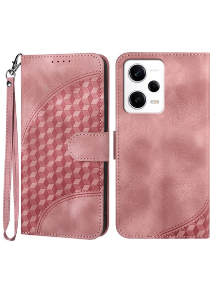 Xiaomi Redmi Için Note 12 Pro+ 5g Cüzdan Telefon Kılıfı Fil Baş Desen-Pembe (Yurt Dışından)