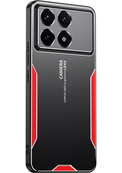 Xiaomi Için Redmi K70 5G/K70 Pro 5g Cep Telefon Kılıfı Ölü Açılı Koruma Metal Kapak-Kırmızı (Yurt Dışından)