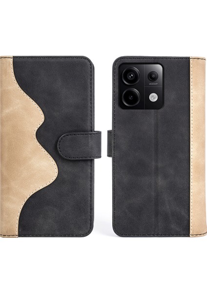 Xiaomi Redmi Için Note 13 Pro 5g Kasa Tamamen Sarılmış Pu Deri Cüzdan Telefon Kapak Black (Yurt Dışından)