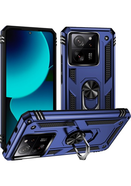 Xiaomi 13T/13T Pro/redmi K60 Ultra Case Tpu+Pc Dönen Yüzük Kickstand Cep Telefonu Kapak Mavisi (Yurt Dışından)