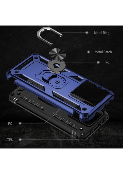 Xiaomi 13T/13T Pro/redmi K60 Ultra Case Tpu+Pc Dönen Yüzük Kickstand Cep Telefonu Kapak Mavisi (Yurt Dışından) fiyatları