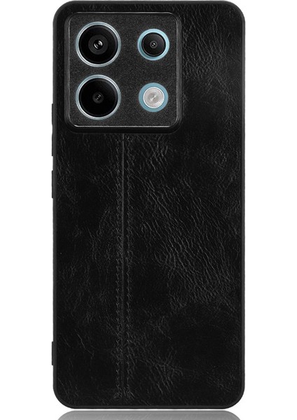 Xiaomi Redmi Için Note 13 Pro 5g Telefon Kılıfı Pu Deri Kaplamalı Pc+Tpu Cover-Black (Yurt Dışından)
