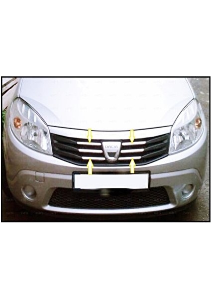 Dacia Sandero Krom Ön Panjur 6 Prç. 2006-2012 P. Çelik