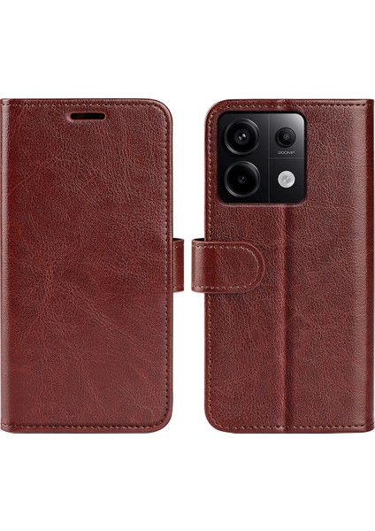 Xiaomi Redmi Için Note 13 Pro 5g Kasa Bump Döyesi Pu Deri Telefon Kapak-Kahverengi (Yurt Dışından)