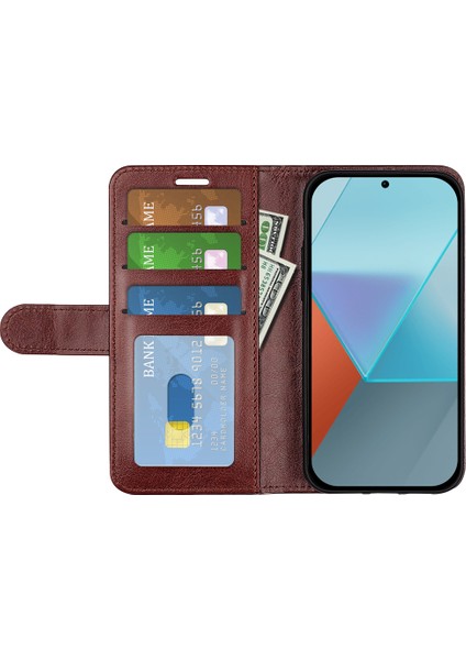 Xiaomi Redmi Için Note 13 Pro 5g Kasa Bump Döyesi Pu Deri Telefon Kapak-Kahverengi (Yurt Dışından) fiyatları