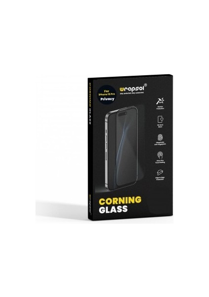 Wrp Cornıng Glass Black Prıvacy For IP15 Pro