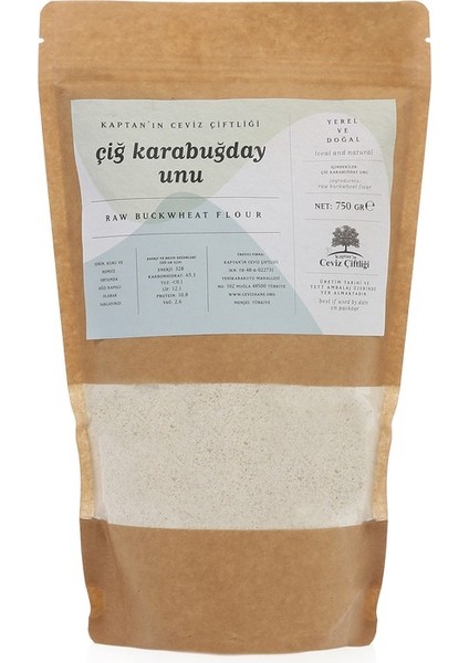 Çiğ Karabuğday Unu Yerli ve Glütensiz (750 G)