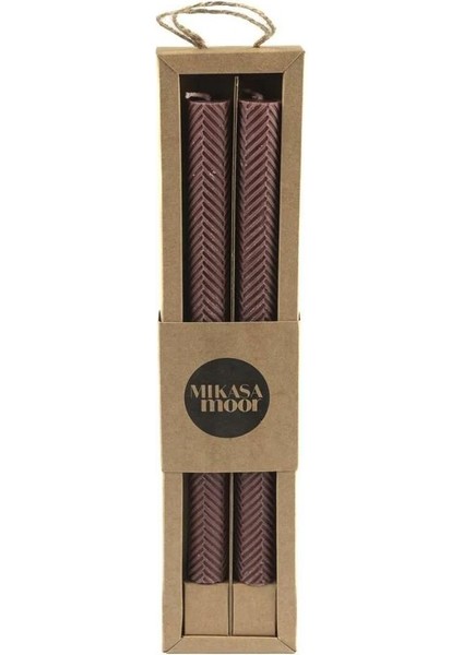 Mikasa Moor Balık Sırtı Bordo Mat 25CM 2li Mum