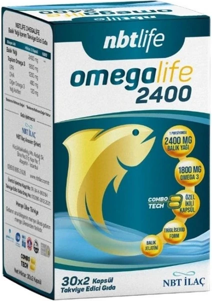 Nbt Life Omega Life 2400 Balık Yağı 60 Kapsül