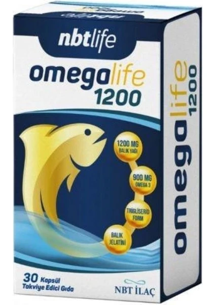 Nbt Life Omegalife 1200MG 30 Kapsül