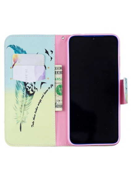 Desen Baskı Pu Deri Folio Xiaomi Redmi Için Telefon Kapağı Not 7s /not 7 Kısa Desen (Yurt Dışından)