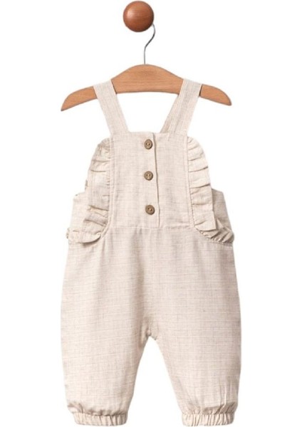 MJ039 Kız Bebek Shaggy Bej Tulum