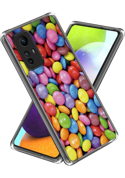 Xiaomi Redmi Için Tpu Kılıf Not 12S 4g Kabuk Ultra Ince Desenli Baskı Telefon Kapak Rainbow Şeker (Yurt Dışından)