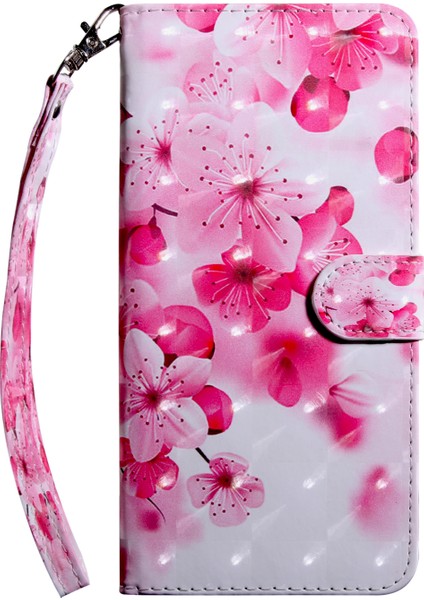 Işık Spot Dekor Deri Cüzdan Telefon Kılıfı Xiaomi Redmi Not 7/not 7s/not 7 Pro (Hindistan) -Peach Blossom (Yurt Dışından)