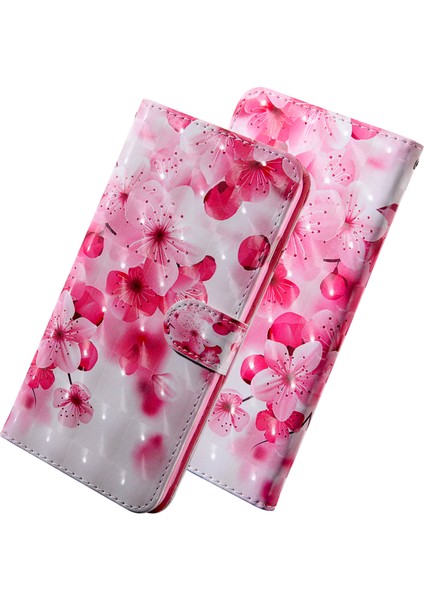 Işık Spot Dekor Deri Cüzdan Telefon Kılıfı Xiaomi Redmi Not 7/not 7s/not 7 Pro (Hindistan) -Peach Blossom (Yurt Dışından)