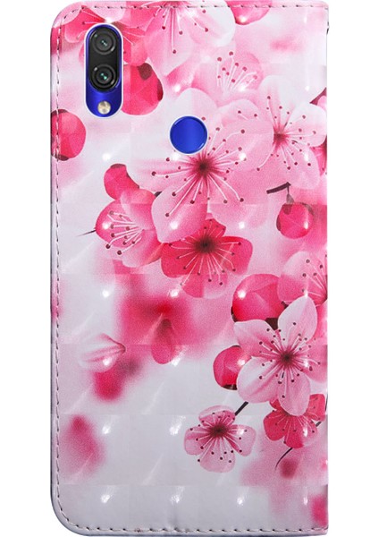 Işık Spot Dekor Deri Cüzdan Telefon Kılıfı Xiaomi Redmi Not 7/not 7s/not 7 Pro (Hindistan) -Peach Blossom (Yurt Dışından)