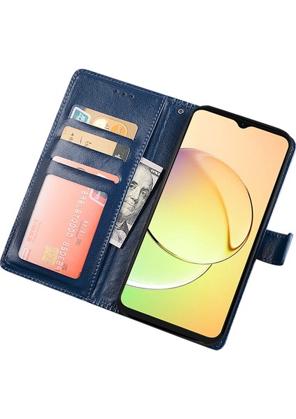 Xiaomi Redmi Için Note 12 Pro 4g/note 11 Pro 4g (Mediatek)/5g (Qualcomm) Pu Deri Stand Telefon Kılıfı Çılgın At Doku Cüzdan Kapak Blue (Yurt Dışından)