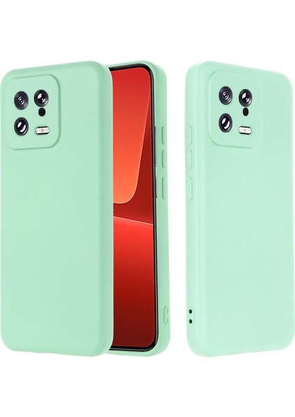 Xiaomi 13 5g Şok Geçirmez Sıvı Silikon Kasa Cep Telefonu Kapağı Koruyucusu Kayışlı-Yeşil (Yurt Dışından) fiyatları