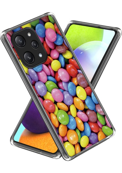 Xiaomi Redmi Için 12 5g (Global) Telefon Kılıfı Desen Tasarımı Esnek Tpu Şok Geçirmez Kabuk Yayını Şeker (Yurt Dışından)