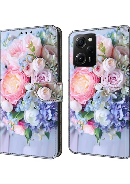Xiaomi Redmi Için Note 12 Pro 5g/12 Pro Speed ​​5g/poco X5 Pro 5g Koruma Koruyucu Cüzdan Telefon Kılıfı Söz Konusu Çiçek (Yurt Dışından)