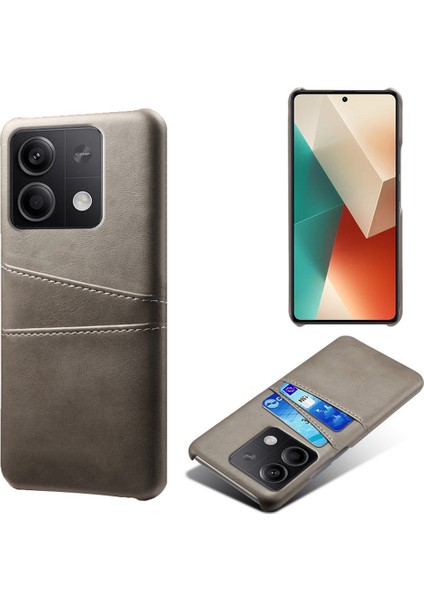 Xiaomi Için Redmi Note 13 5g Kasa Çift Kart Yuvaları Şok Geçirmez Kılıf Pu+Pc Ince Telefon Vaka-Gre (Yurt Dışından)