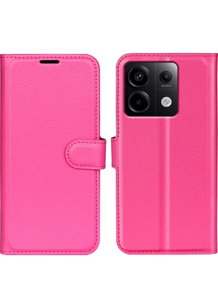 Xiaomi Redmi Için Note 13 Pro 5g Case Litchi Doku Deri Telefon Kabuğu (Yurt Dışından)