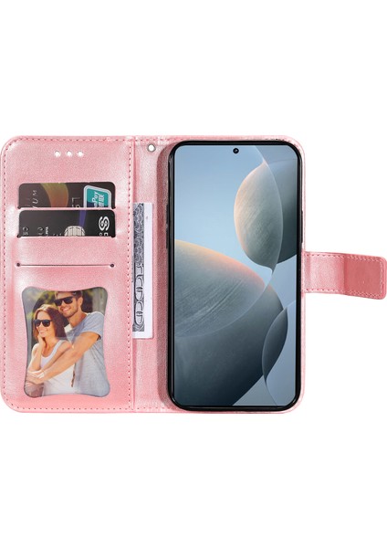 Xiaomi Için Redmi K70 Pro 5G/K70 5g Flip Encet Bilek Kayış Pu Deri Deri Telefon Standı Kılıf Pembe (Yurt Dışından) fiyatları