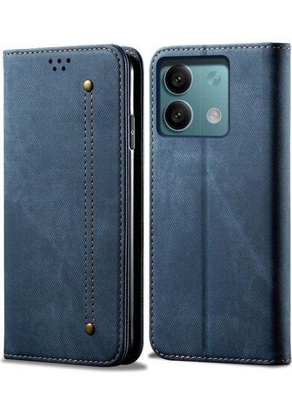 Xiaomi Redmi Için Note 13 Pro 5g Kasa Şok Geçirmez Pu Deri Cüzdan Cep Telefonu Kapak Mavisi (Yurt Dışından)