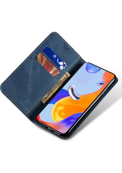 Xiaomi Redmi Için Note 13 Pro 5g Kasa Şok Geçirmez Pu Deri Cüzdan Cep Telefonu Kapak Mavisi (Yurt Dışından)