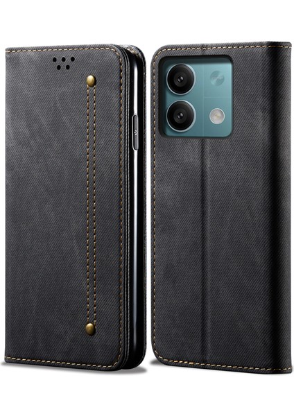 Xiaomi Redmi Için Note 13 Pro 5g Kasa Şok Geçirmez Pu Deri Cüzdan Cep Telefonu Kapak Black (Yurt Dışından)