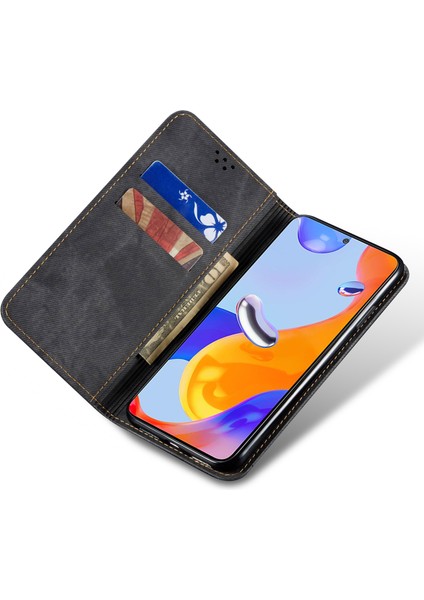 Xiaomi Redmi Için Note 13 Pro 5g Kasa Şok Geçirmez Pu Deri Cüzdan Cep Telefonu Kapak Black (Yurt Dışından)