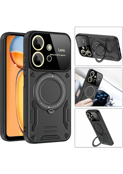 Xiaomi Için Redmi Note 12 4g Manyetik Kasa Dönen Kickstand Pc+Tpu Telefon Geri Kapak-Mor (Yurt Dışından) fiyatları