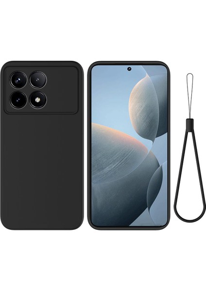 Xiaomi Redmi K70E 5g/poco X6 Pro 5g Telefon Kılıfı Zarif Sıvı Silikon Kabuk Black (Yurt Dışından)