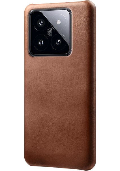 Xiaomi Için 14 Case Balf Doku Pu Derisi + Pc Telefon Şok Geçirmez Kapak-Kahverengi (Yurt Dışından) fiyatları