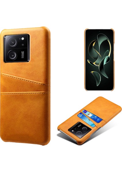 Xiaomi Redmi K60 ULTRA/13T/13T Pro Smartphone Cover Çift Kart Yuvaları Pu Deri Kaplamalı Pc Koruyucu Vaka-Yay (Yurt Dışından)