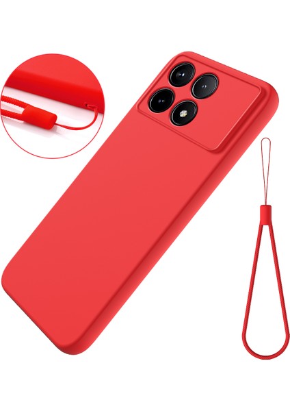 Xiaomi Için Redmi K70 5G/K70 Pro 5g Sıvı Sıvı Silikon Telefon Kılıfı Fiber Astar Yastık Dokusu Kapak-Kırmızı (Yurt Dışından) fiyatları