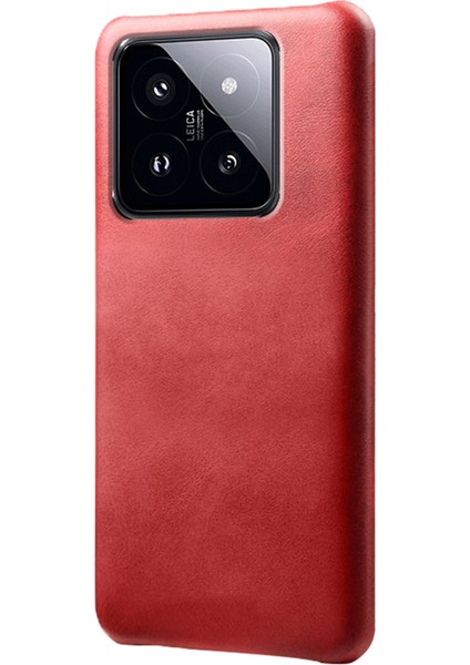 Xiaomi 14 Pro Slim Fit Pu Deri + Pc Buzağı Doku Kılıfı Koruyucu Telefon Kapak-Kırmızı (Yurt Dışından) fiyatları