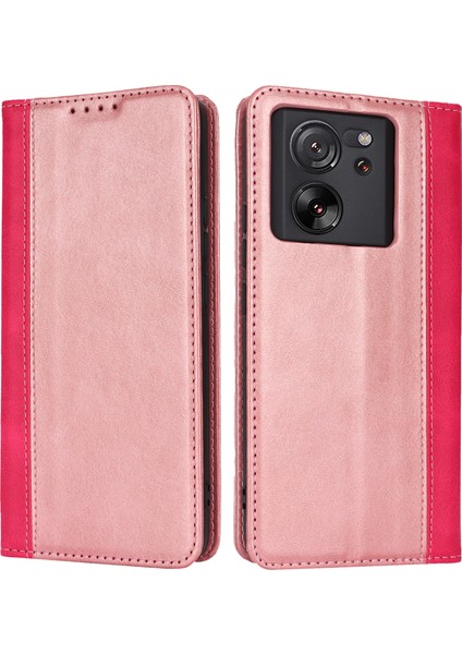 Xiaomi 13T/13T Pro/redmi K60 Ultra Güçlü Manyetik Kılıf Iki Tonlu Telefon Kapak Golü+Gül (Yurt Dışından)