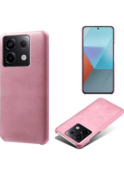 Xiaomi Redmi Için Note 13 Pro 5g Case Buzağı Dokusu Önleme Önleyici Pu+Pc Telefon Kabuk Golü Altın (Yurt Dışından)