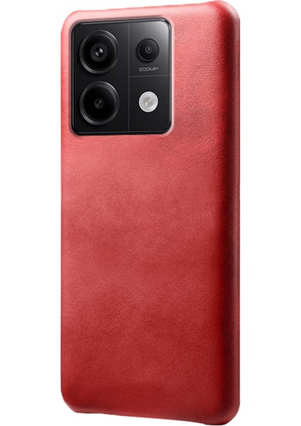 Xiaomi Redmi Için Note 13 Pro 5g Case Buzağı Dokusu Önleme Önleyici Pu+Pc Telefon Kabuğu-Kırmızı (Yurt Dışından) fiyatları