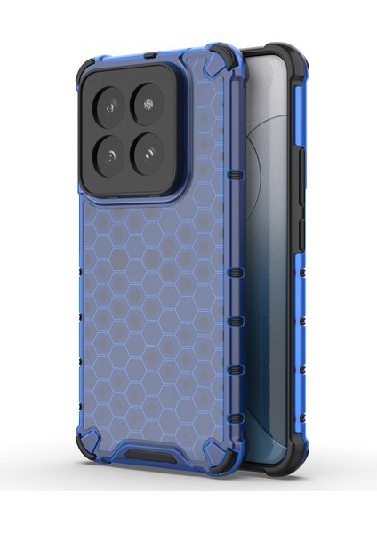 Xiaomi 14 Pro Case Honeycomb Tasarım Anti-Çizelge Telefon Kapak Blue (Yurt Dışından)
