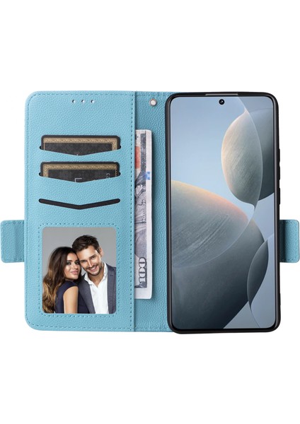Xiaomi Redmi Için K70E 5g/poco X6 Pro 5g Deri Kılıf Strap Cüzdanlı Telefon Kapak Baby Blue (Yurt Dışından) fiyatları