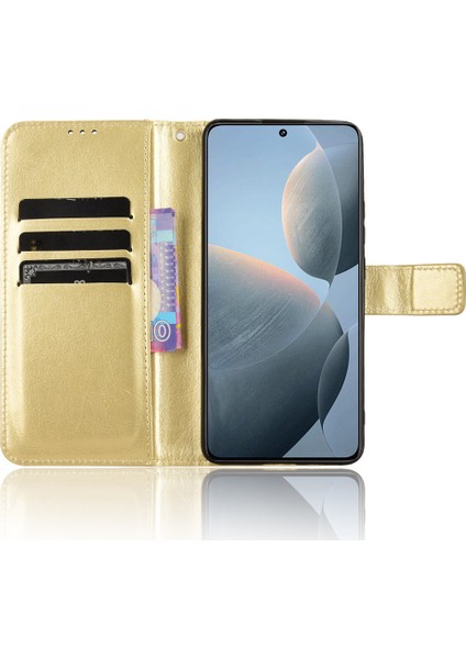 Xiaomi Redmi Için K70E 5g/poco X6 Pro 5g Cüzdan Kılıfı 3 Kart Yuvaları Tpu Iç Koruyucu Kapak-Altın (Yurt Dışından) fiyatları
