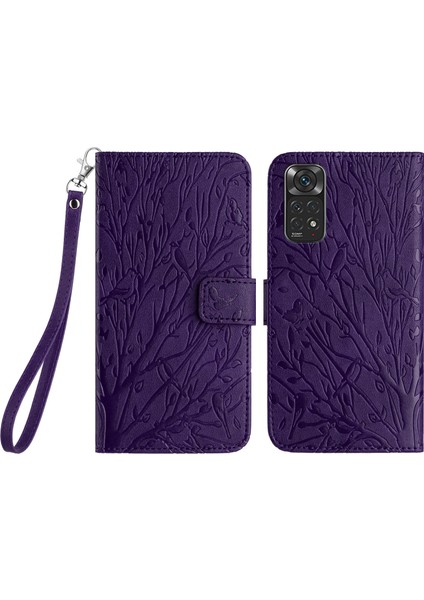 Xiaomi Için Redmi Note 11S 4g Case Pu Pu Deri Tam Koruma Cüzdan Telefon Kapak Morası (Yurt Dışından)