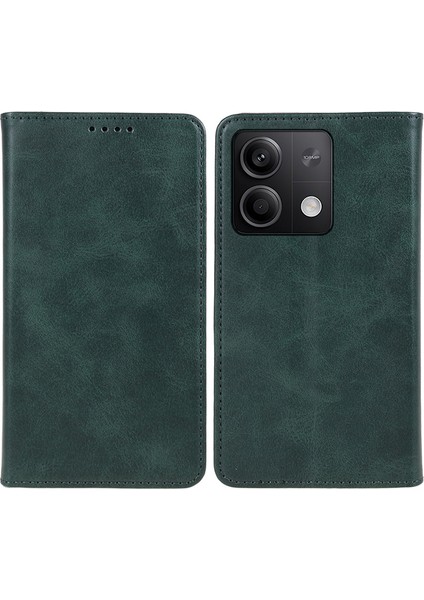 Xiaomi Için Redmi Note 13 Pro 5g Case Coplep Telefisi Kapak Şok Geçirmez Pu Deri Cüzdan-Yeşil (Yurt Dışından)